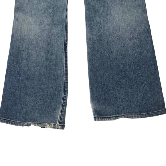 Madewell Light Wash Distressed Flea Market Flare Jeans Size 25 - Picture 9 of 11